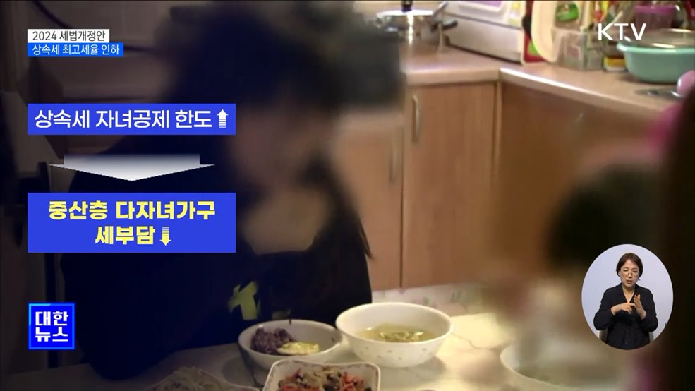 상속세 최고세율 40%로 인하···가상자산 과세 유예