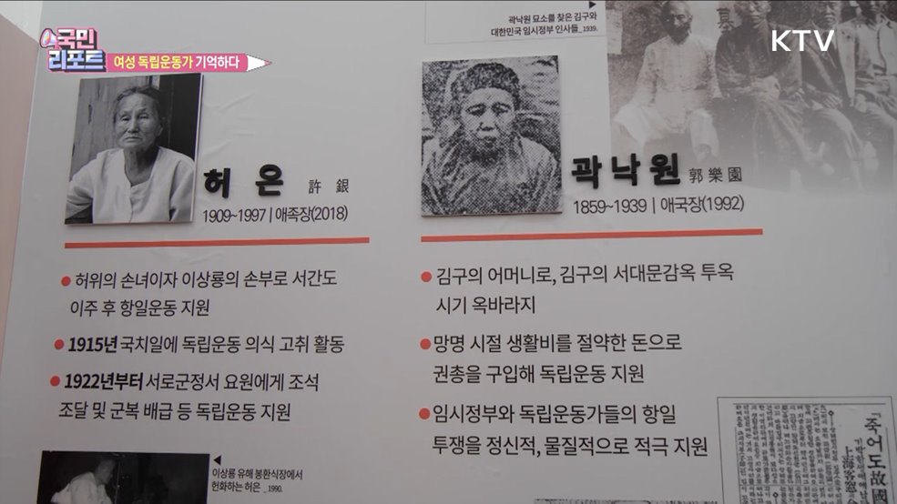 여성 독립운동가, 8월의 독립운동가 선정