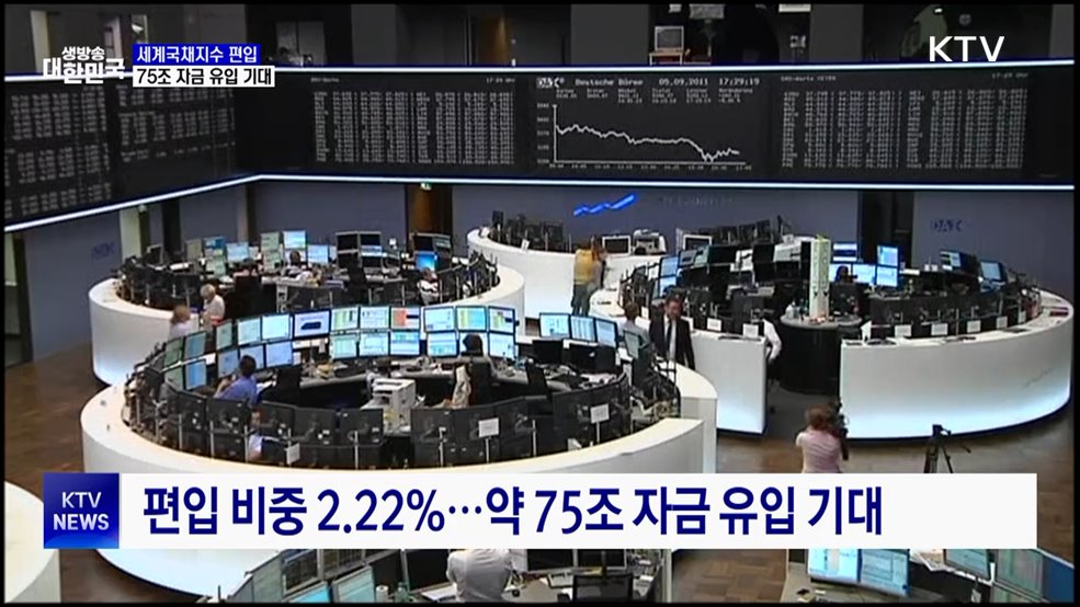 한국, 세계국채지수 편입···75조 자금 유입 기대