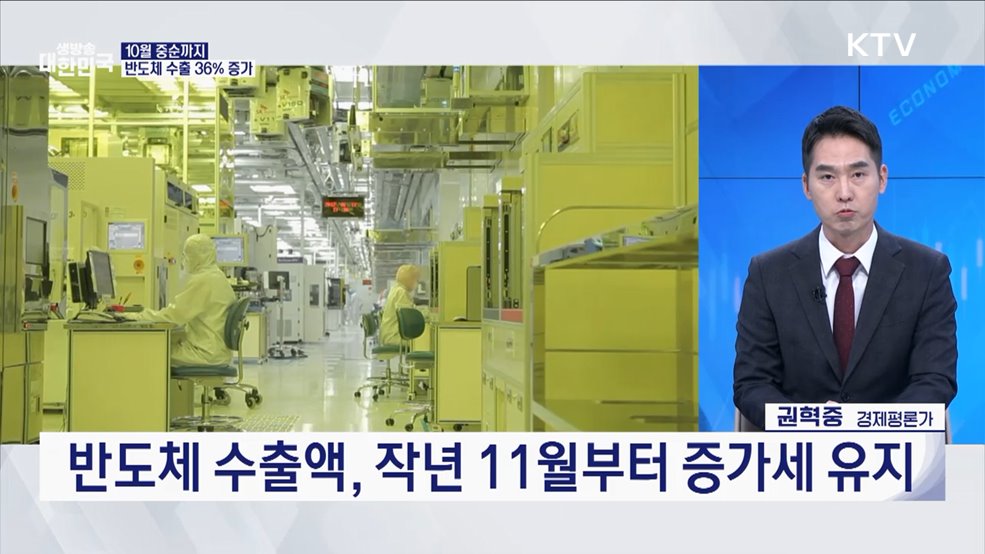 반도체 수출액 36% 증가···호조세 이어져 [오늘의 이슈]