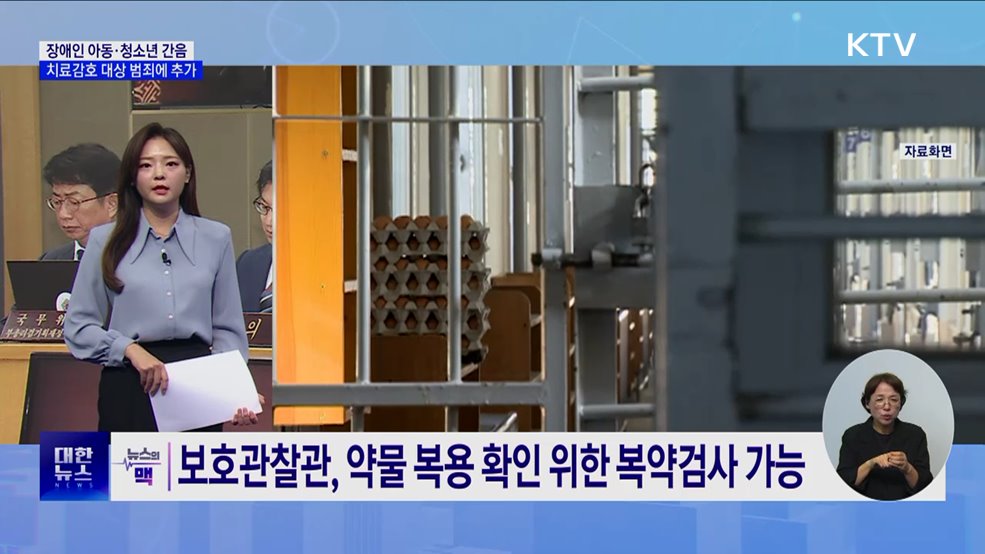 '장애인 아동·청소년 간음' 치료감호 대상···국무회의 의결 [뉴스의 맥]