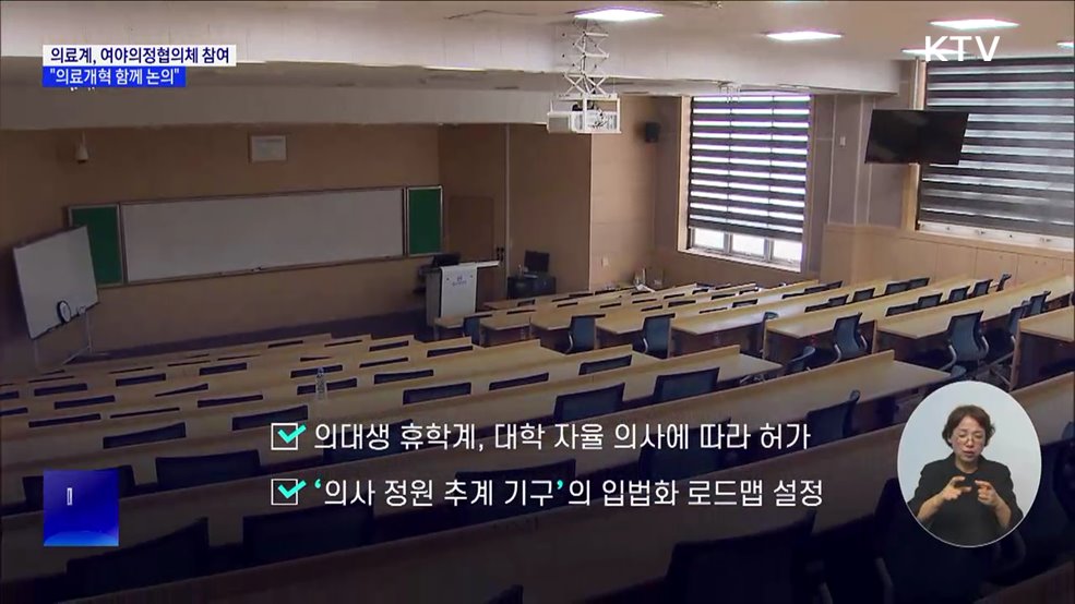 의사단체 2곳, 여야의정협의체 참여···"의료개혁 함께 논의"