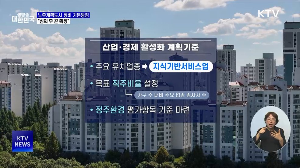 '노후계획도시 정비 기본방침' 심의···"미래도시 실현"