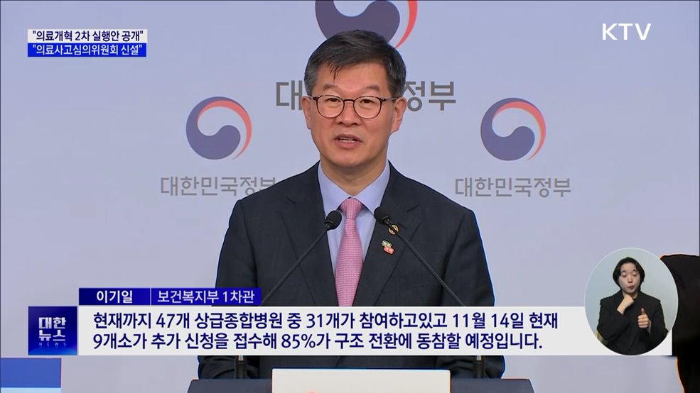 "연내 의료개혁 2차 실행안 공개···의료사고심의위 신설"