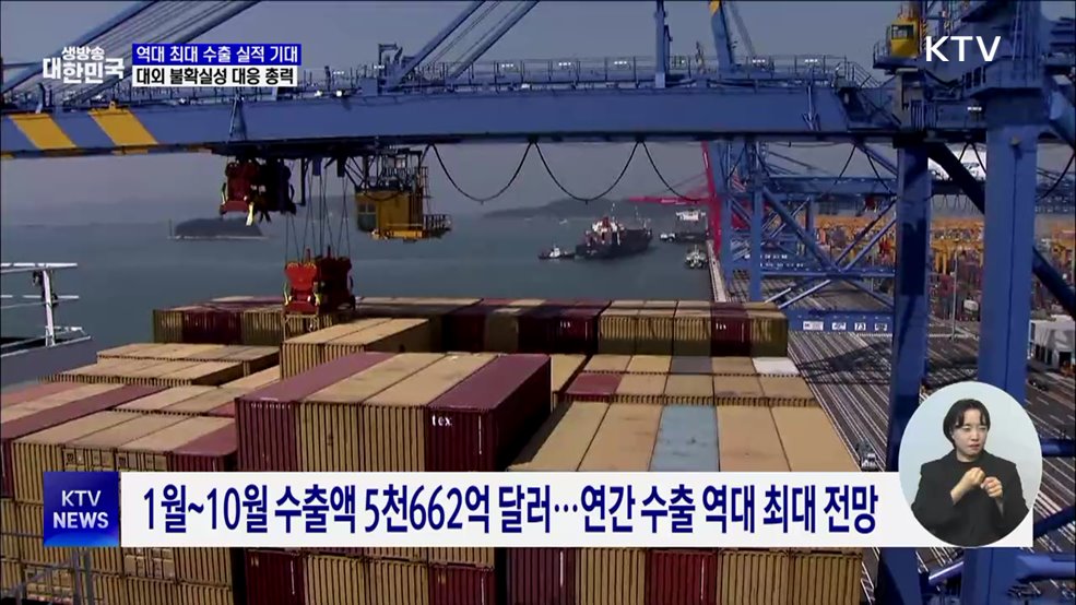 역대 최대 수출 실적 기대···대외 불확실성 대응 총력