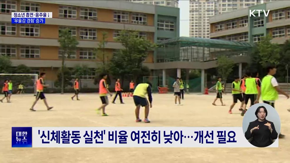 청소년 흡연·음주율 감소···'우울감 경험' 증가