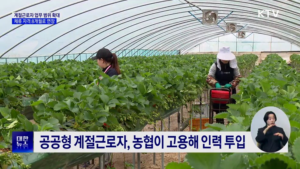 외국인 '계절근로자' 업무 범위 확대···체류 자격 상한 연장 [정책현장+]