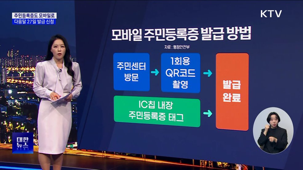 모바일 주민등록증 시대···다음달부터 발급