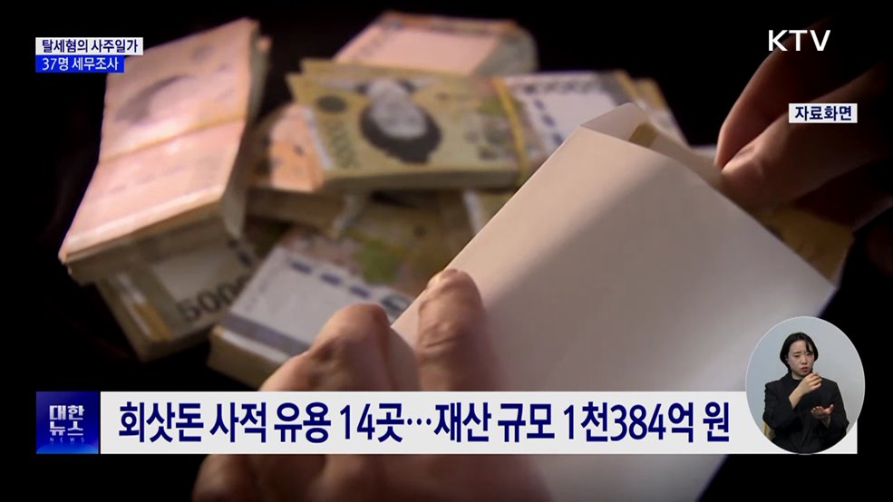 회삿돈으로 호화생활···탈세혐의 사주일가 세무조사