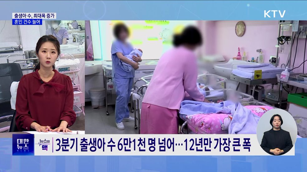 출생아 수, 12년 만에 최대폭 증가···혼인 건수도 늘어 [뉴스의 맥]