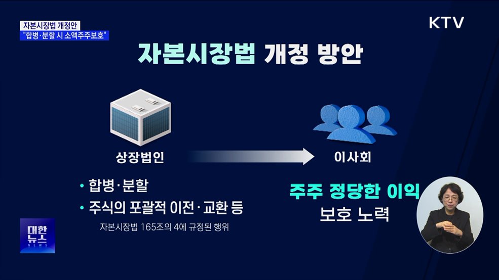 "합병·분할 시 소액주주보호"···자본시장법 개정안 마련