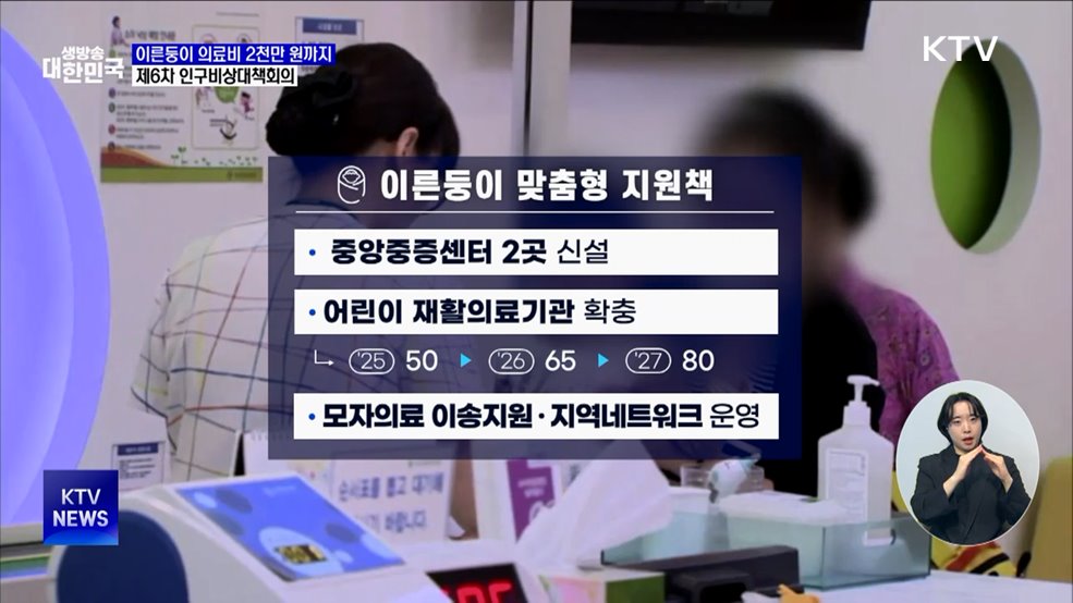 이른둥이 의료비 지원 2천만 원까지···제6차 인구비상대책회의
