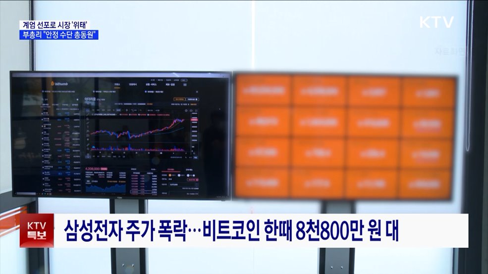 비상계엄 선포 후 시장 '쇼크'···정부 부처 긴급 대응