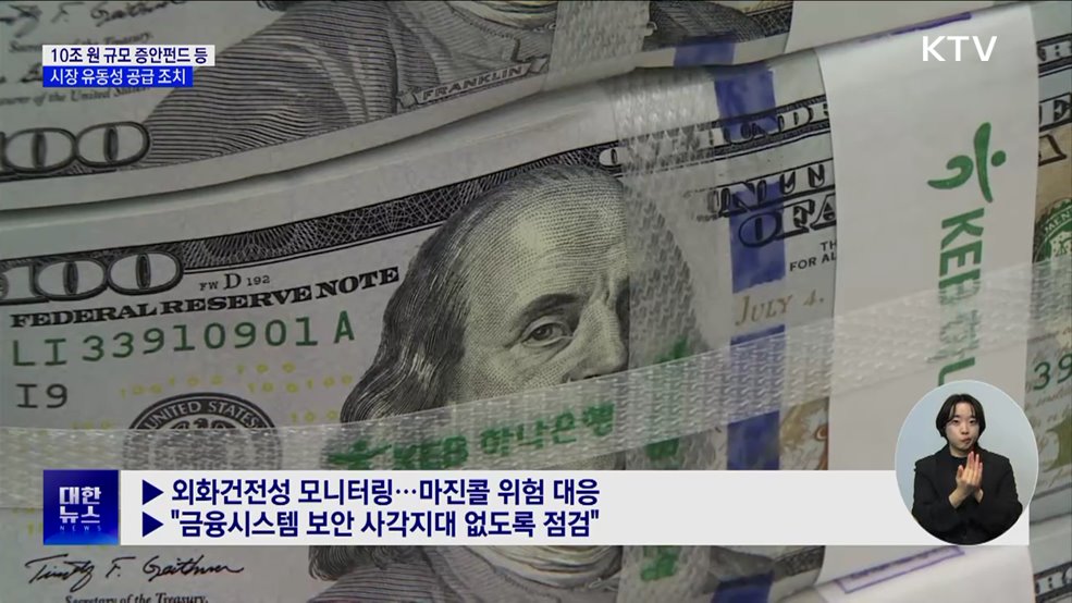 "10조 원 증시안정펀드 등 시장안정조치 준비"