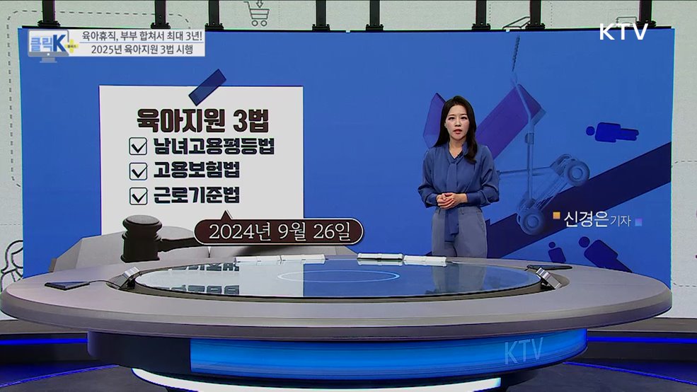 육아휴직, 부부 합쳐서 최대 3년! 2025년 육아지원 3법 시행 [클릭K+]