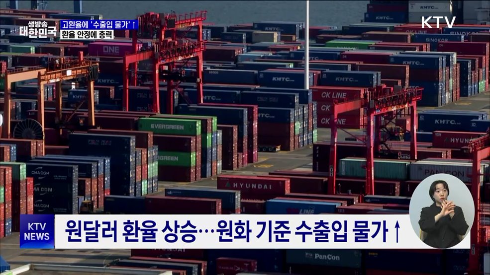 고환율에 '수출입 물가' 상승세···환율 안정에 총력