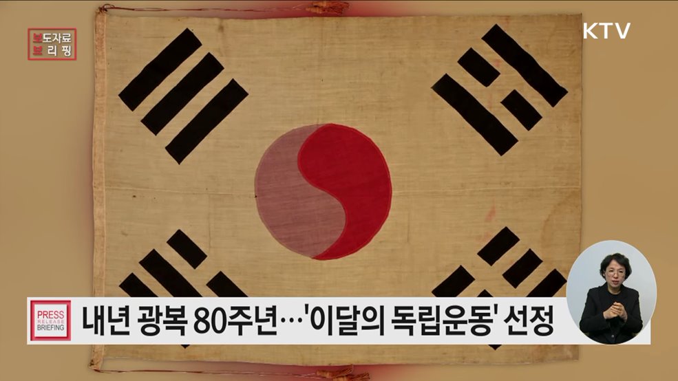 2025년 광복 80주년 기념, '이달의 독립운동' 12건 선정·발표