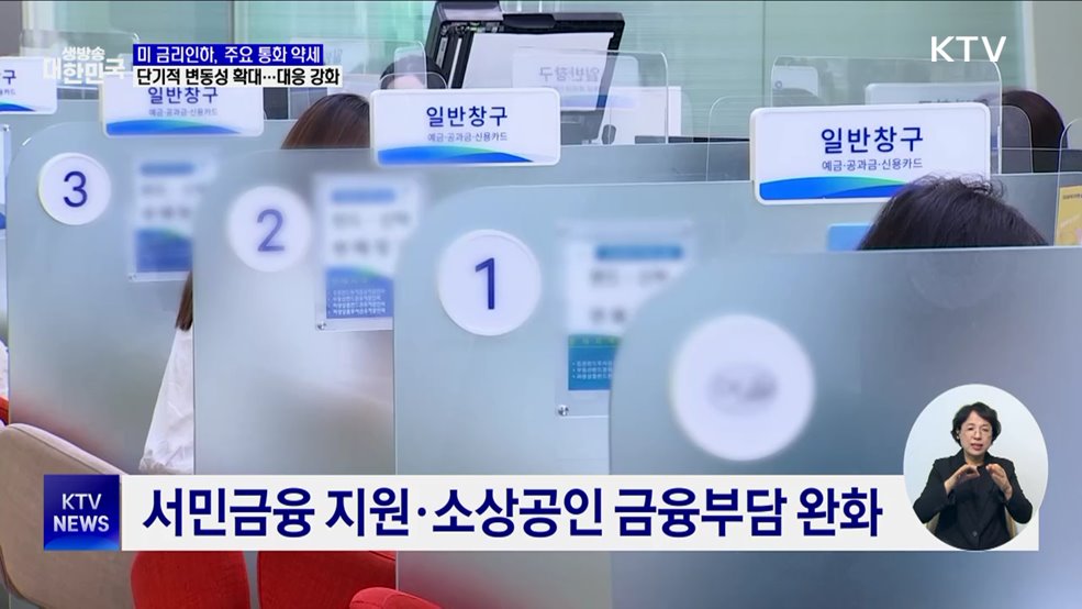 미 금리 인하, 주요 통화 약세···변동성 확대 시 추가 대책