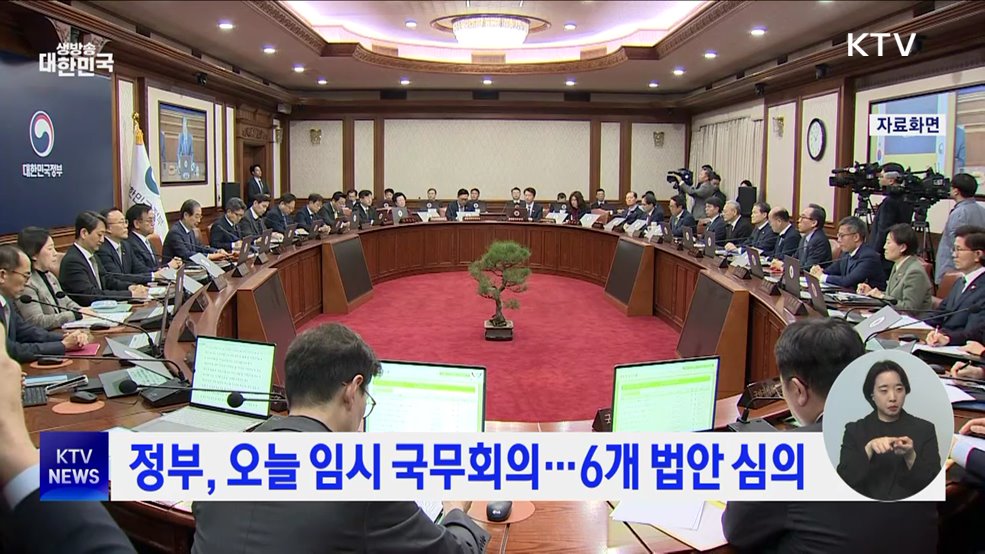 정부, 오늘 임시 국무회의···6개 법안 심의