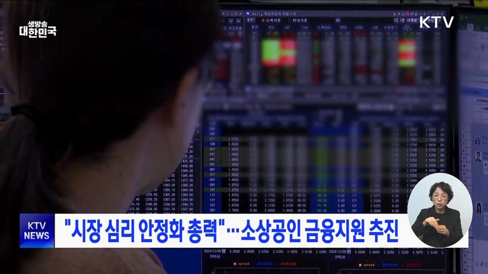 "시장 심리 안정화 총력"···소상공인 금융지원 추진