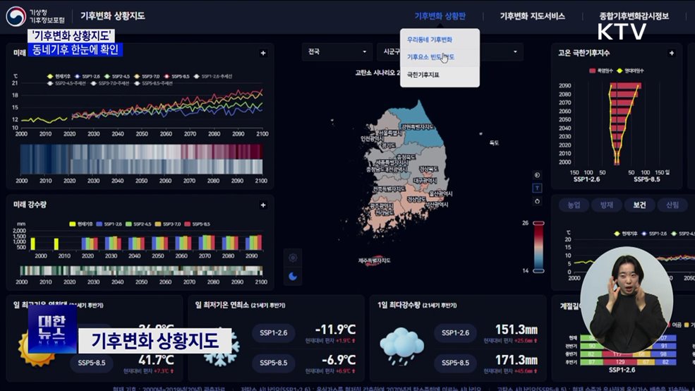 '기후변화 상황지도' 공식 운영···미래기후 한눈에 확인