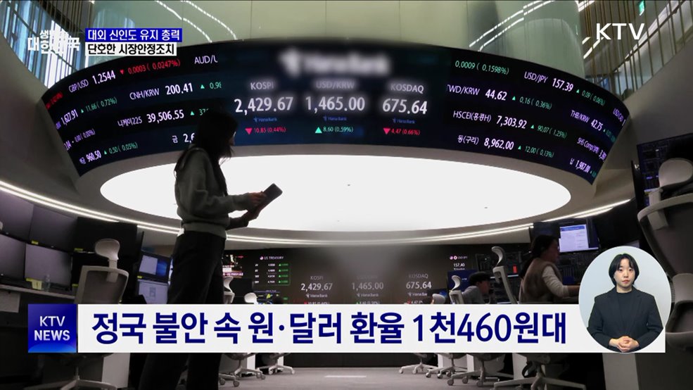 "단호한 시장안정조치···대외 신인도 유지 관리 총력"