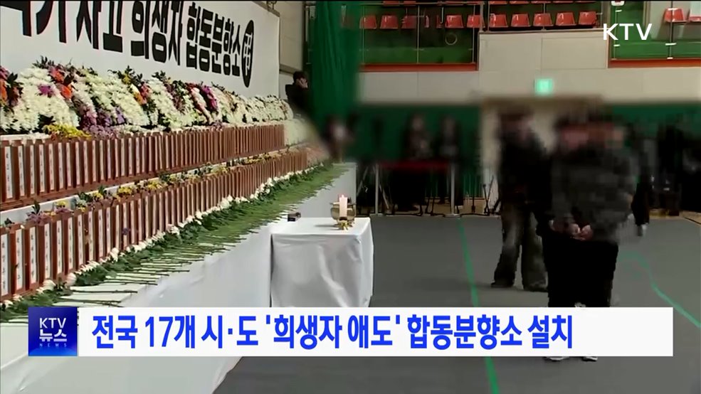 전국 17개 시·도 '희생자 애도' 합동분향소 설치