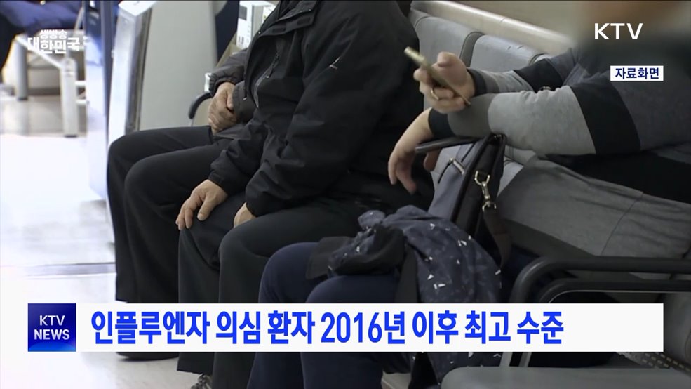 인플루엔자 의심 환자 2016년 이후 최고 수준