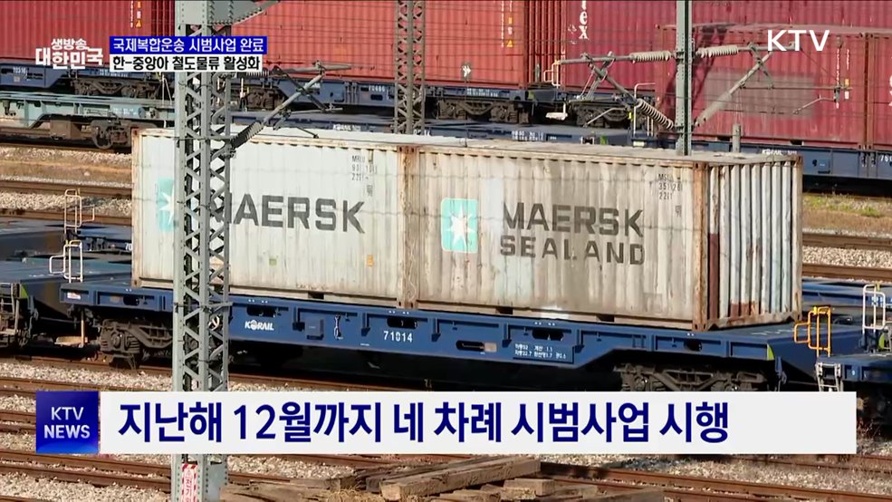 국제복합운송 시범사업 완료···한-중앙아 철도물류 활성화