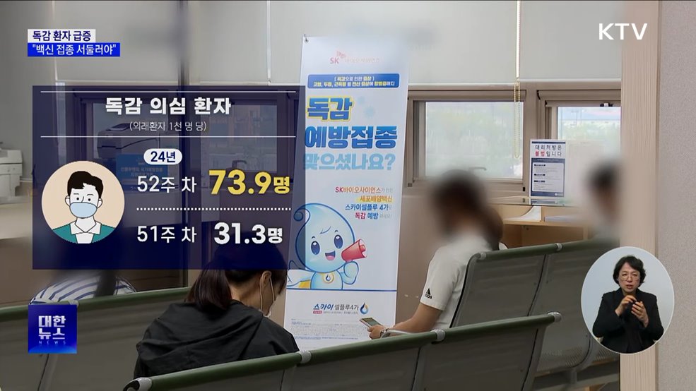 독감 유행 8년 만에 최대···백신접종·위생관리 중요