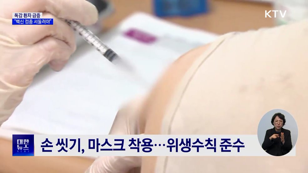 독감 유행 8년 만에 최대···백신접종·위생관리 중요