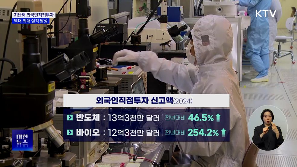 외국인직접투자 역대 최대···첨단전략산업 대폭 증가