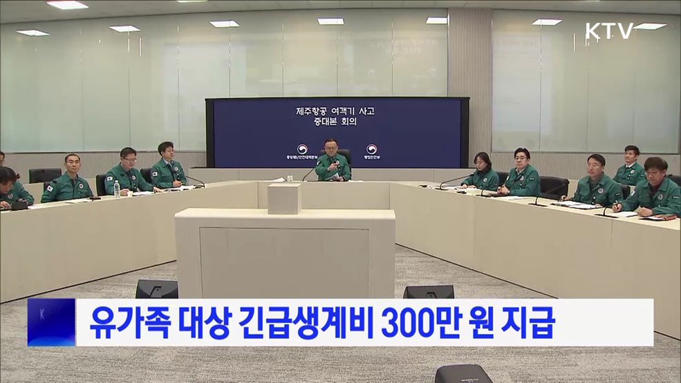유가족 대상 긴급생계비 300만 원 지급
