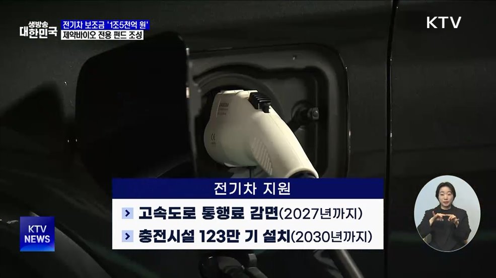 올해 전기차 보조금 1조5천억···제약바이오 펀드 조성