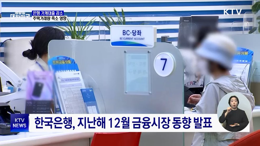 주담대 증가폭 축소···가계대출 9개월 만에 감소