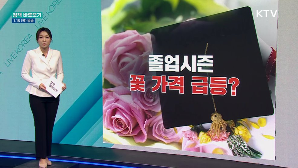 졸업시즌 꽃 가격 '58%' 급등? 사실은