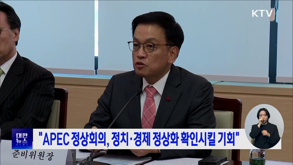 "APEC 정상회의, 정치·경제 정상화 확인시킬 기회"