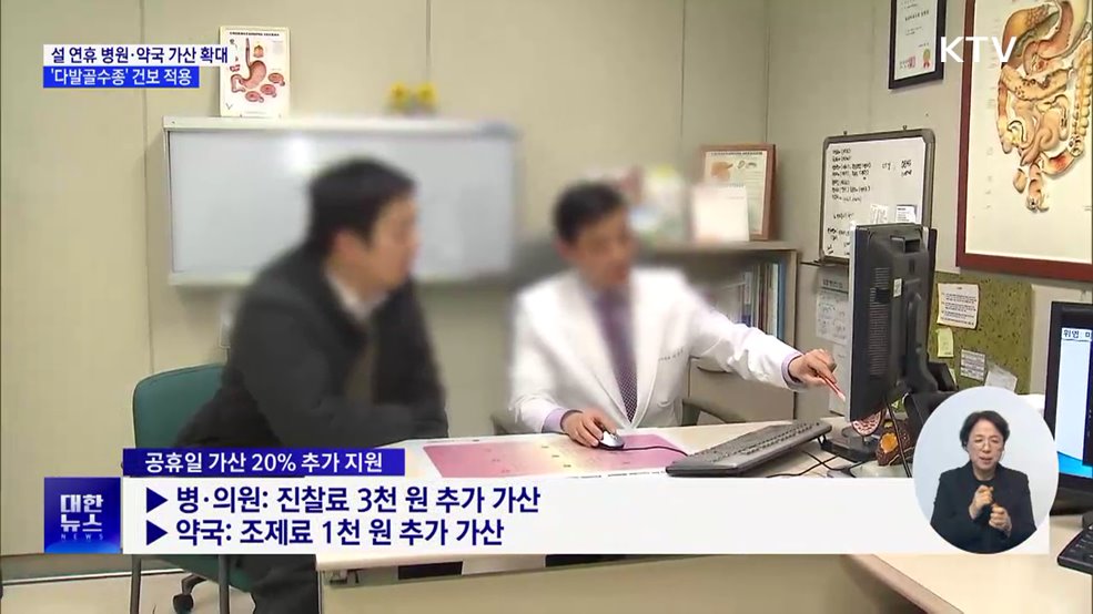 설 연휴 문 여는 병원에 진찰료 추가 지원