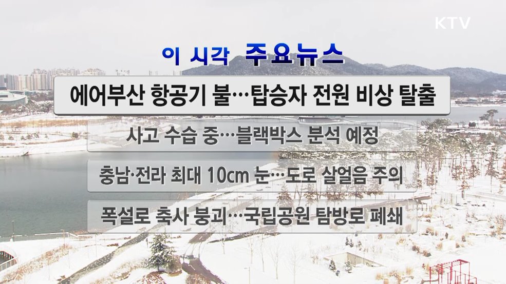 이 시각 주요뉴스 (25. 01. 29. 12시)