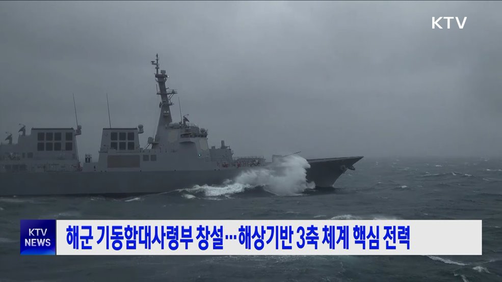 해군 기동함대사령부 창설···해상기반 3축 체계 핵심 전력