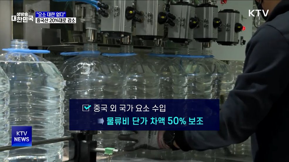 "요소 대란 없다"···중국산 비중 20%대로 감소