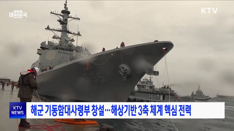 해군 기동함대사령부 창설···해상기반 3축 체계 핵심 전력