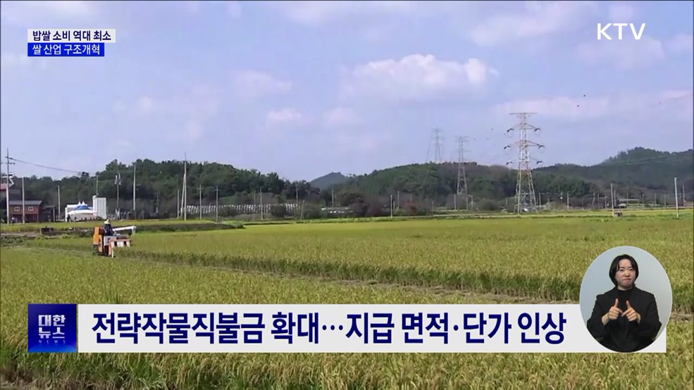 지난해 밥쌀 소비 역대 최소···쌀 산업 구조개혁