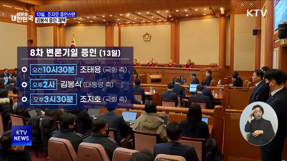 "13일, 조지호 경찰청장 증인신문···김봉식 증인 채택"