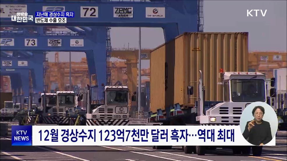 지난해 경상수지 990억 달러 흑자···반도체 수출 호조