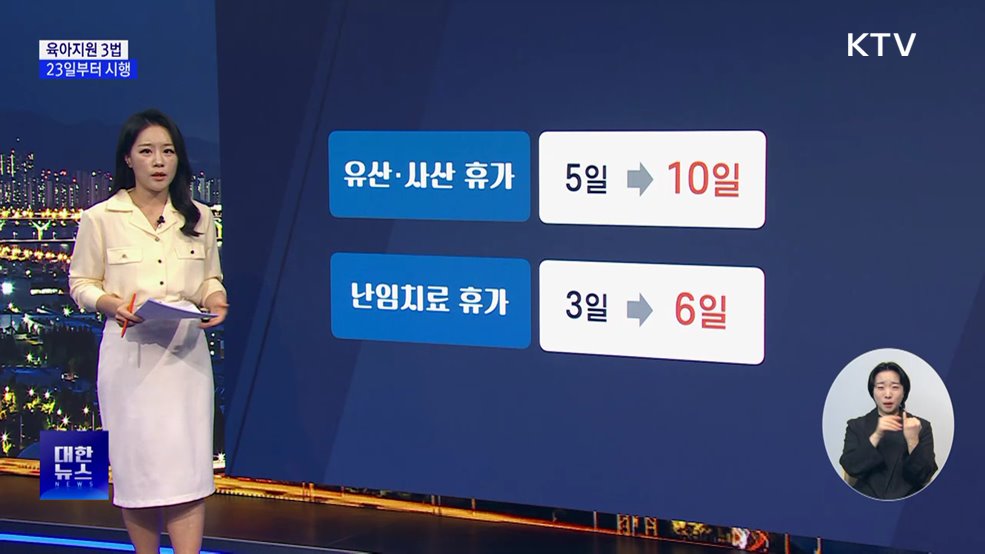 23일부터 맞벌이 육아휴직 '최대 3년'