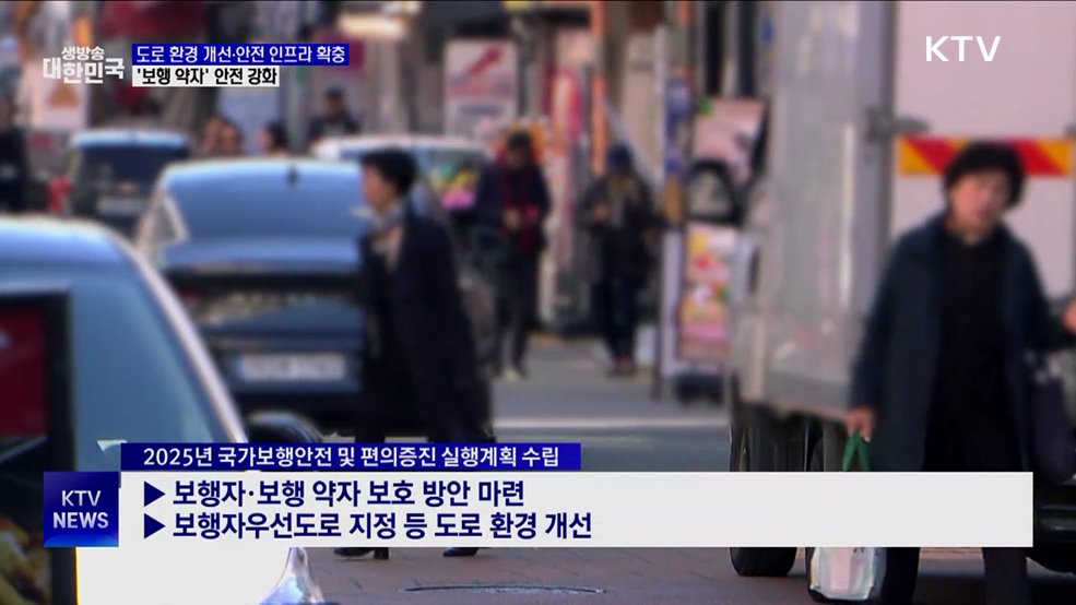 방호 울타리 증설·우선도로 확대···'보행약자' 안전 강화