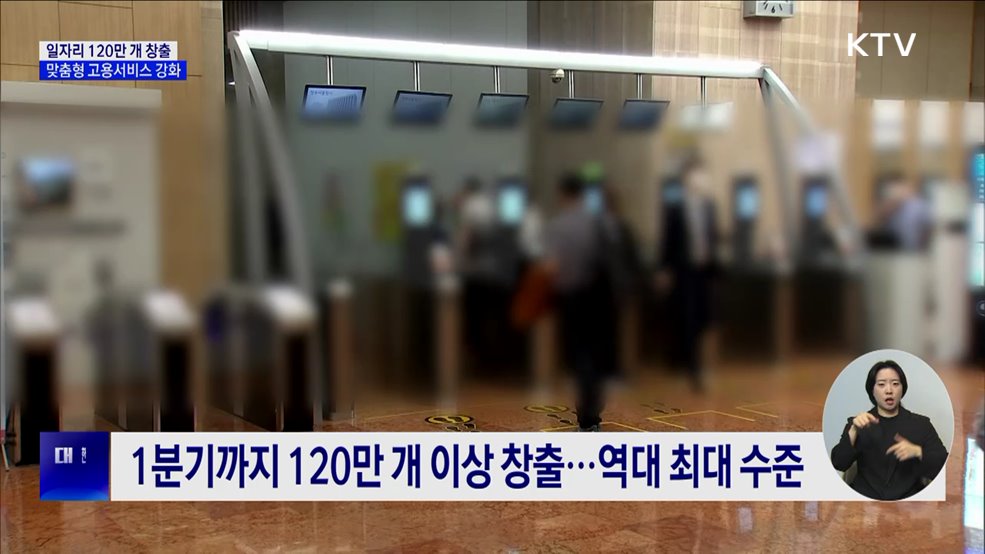 일자리 120만 개 1분기 내 창출···맞춤형 고용서비스 강화