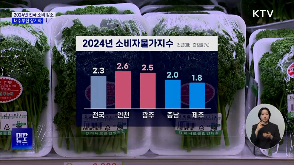 지난해 전국서 소매판매 '감소'···내수 부진 장기화