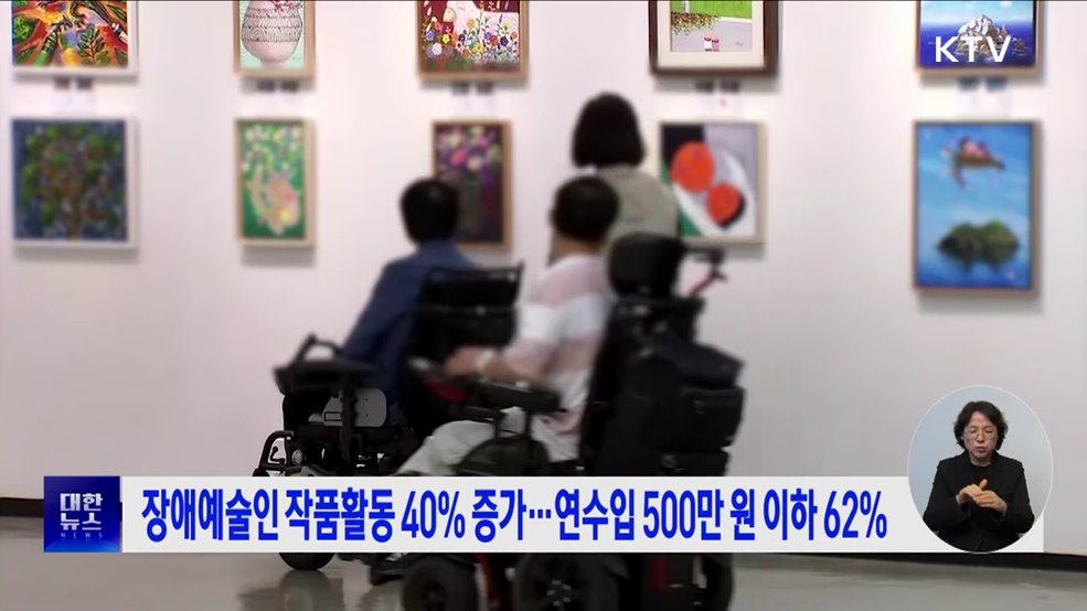 장애예술인 작품활동 40% 증가···연수입 500만원 이하 62%